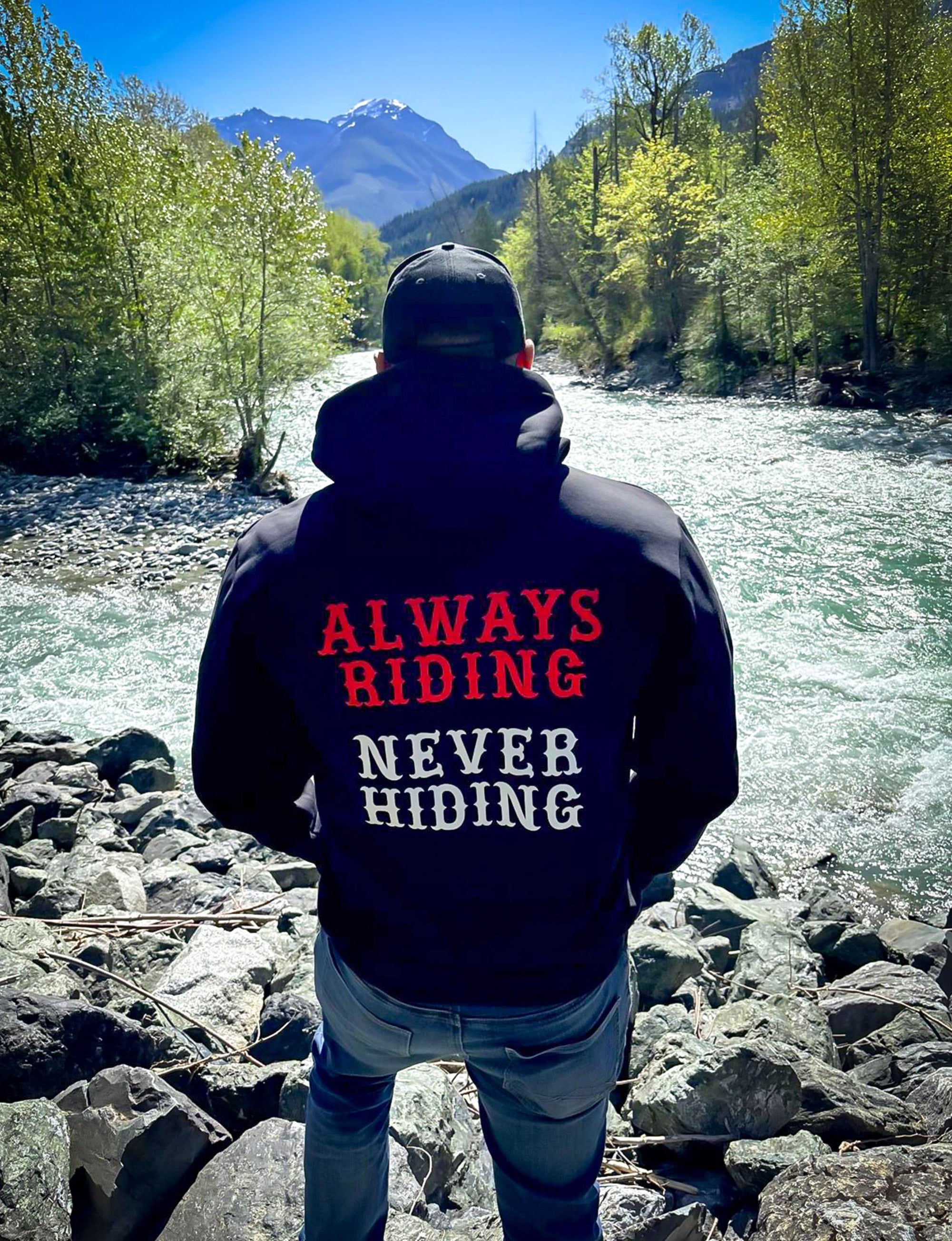 Always Riding, Never Hiding - Zip Hoodie